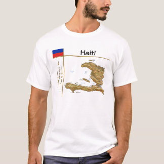 Haiti Map + Flag + Title T-Shirt