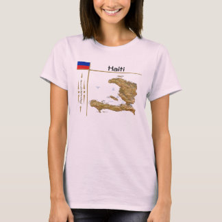 Haiti Map + Flag + Title T-Shirt