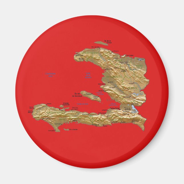 Haiti Map Magnet (Front)