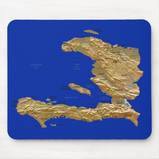 Haiti Map Mousepad (Front)