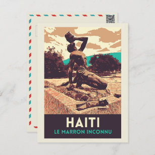 Haiti Marron inconnu statue Postcard