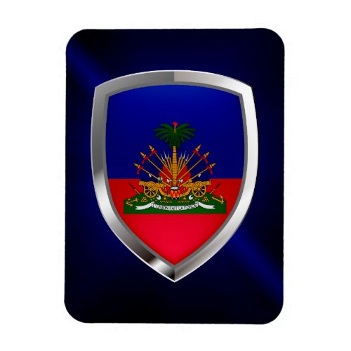 Haiti Metallic Emblem Magnet