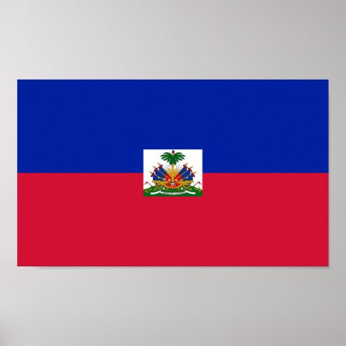 Haiti National World Flag Poster