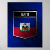 haiti country flag map shape symbol poster, Zazzle