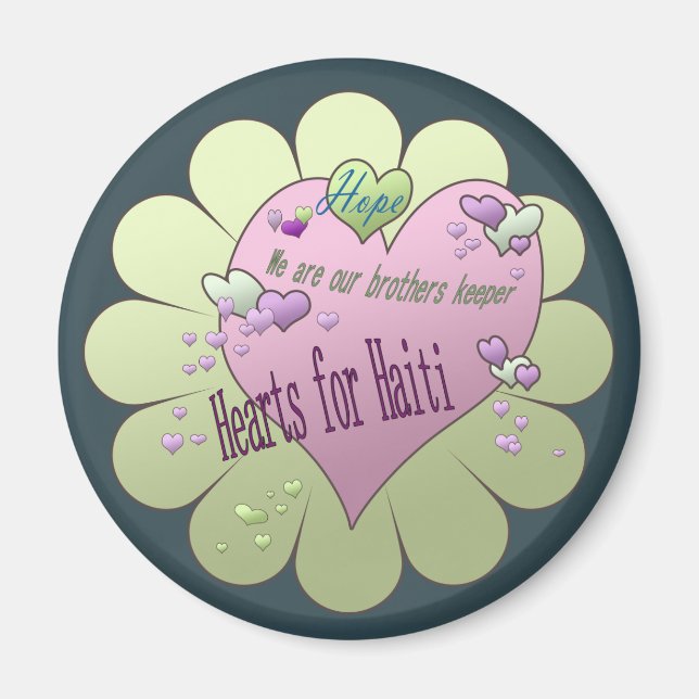 Haiti Relief Valentine Fridge Magnets (Front)