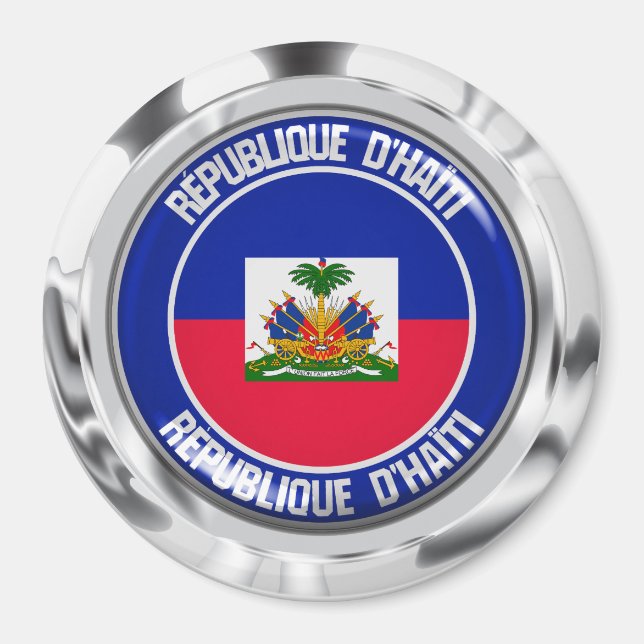 Haiti Round Emblem Magnet (Front)