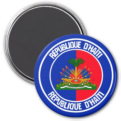 Haiti Round Emblem Magnet