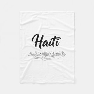 Haiti Skyline Travel Vacation Outfits Fleece Blanket