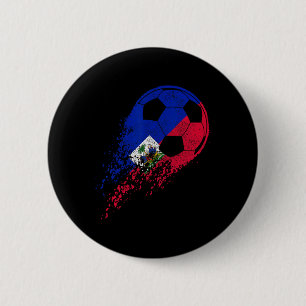Haiti Soccer Haitian Flag Pride Soccer Player Button