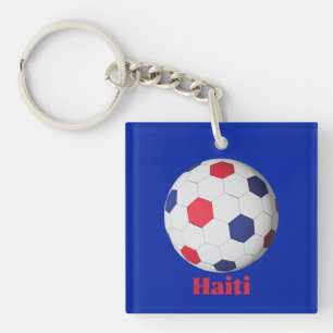 Haiti Soccer Keychain