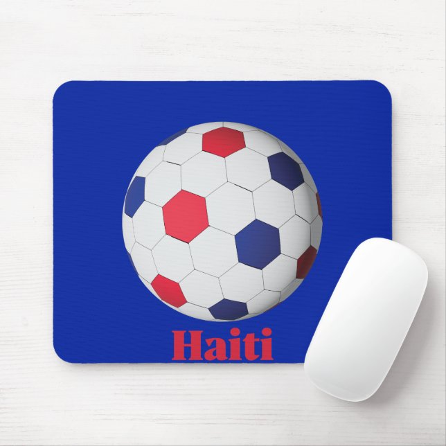 Haiti Soccer Mouse Pad (With Mouse)