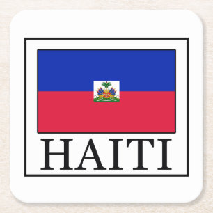 Haiti Square Paper Coaster