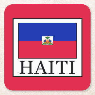 Haiti Square Paper Coaster