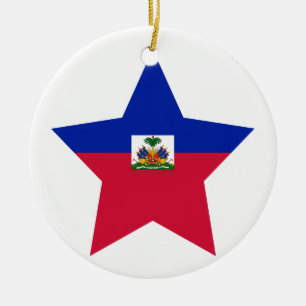 Haiti Star Ceramic Ornament