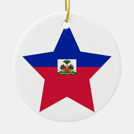 Haiti Star Ceramic Ornament
