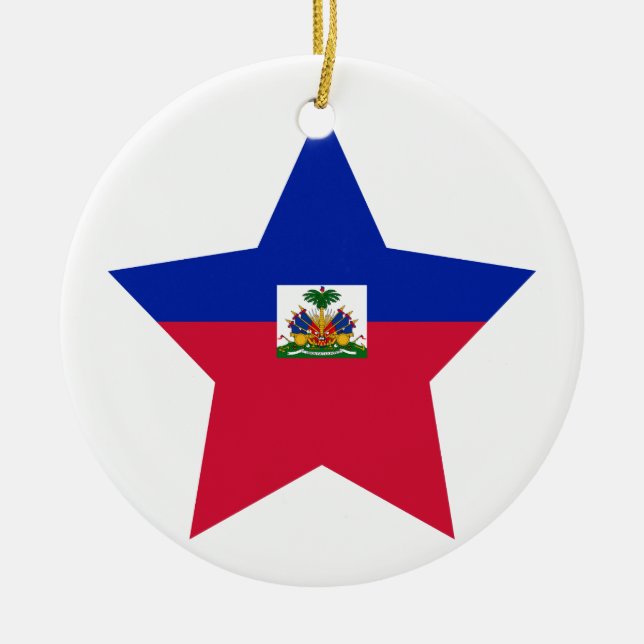Haiti Star Ceramic Ornament (Front)