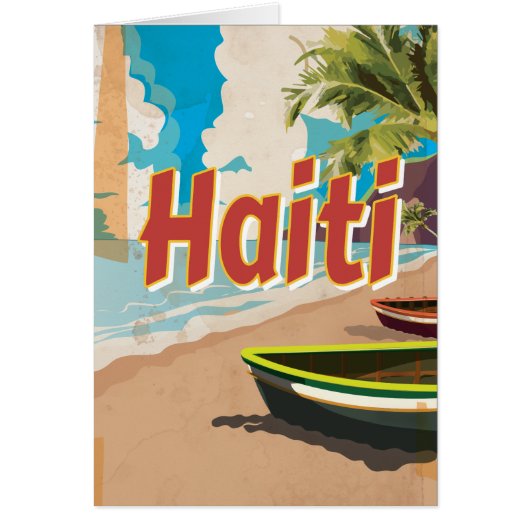 Haiti Vintage vacation Poster Cards (Front)