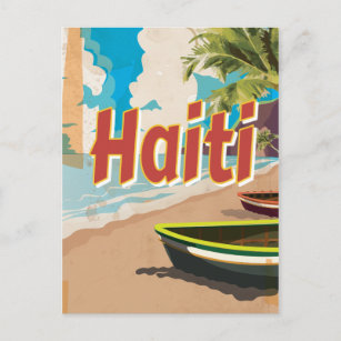 Haiti Vintage vacation Poster Postcard