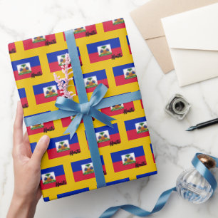 Haiti Wrapping Paper, Haitian Flag patriotic Paper
