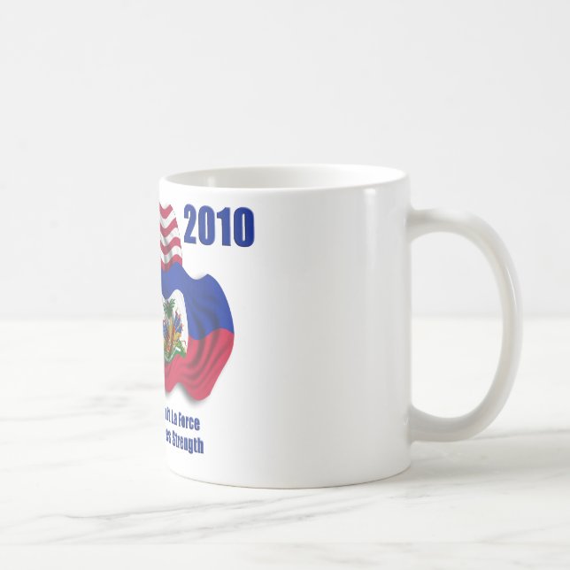 Haitian & American Waving Flags for Haiti Coffee Mug (Right)