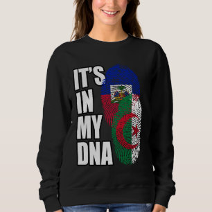 Haitian And Algerian Mix DNA Flag Heritage Sweatshirt