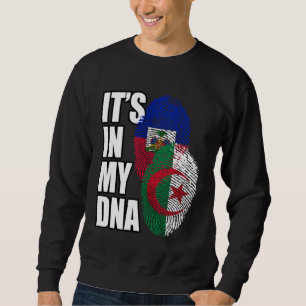 Haitian And Algerian Mix DNA Flag Heritage Sweatshirt