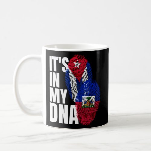 Haitian And Cuban Mix Dna Flag Heritage Flag Coffee Mug