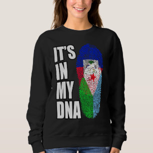 Haitian And Djiboutian Mix DNA Flag Heritage Sweatshirt