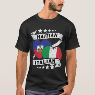 Haitian And Italian Flag T-Shirt