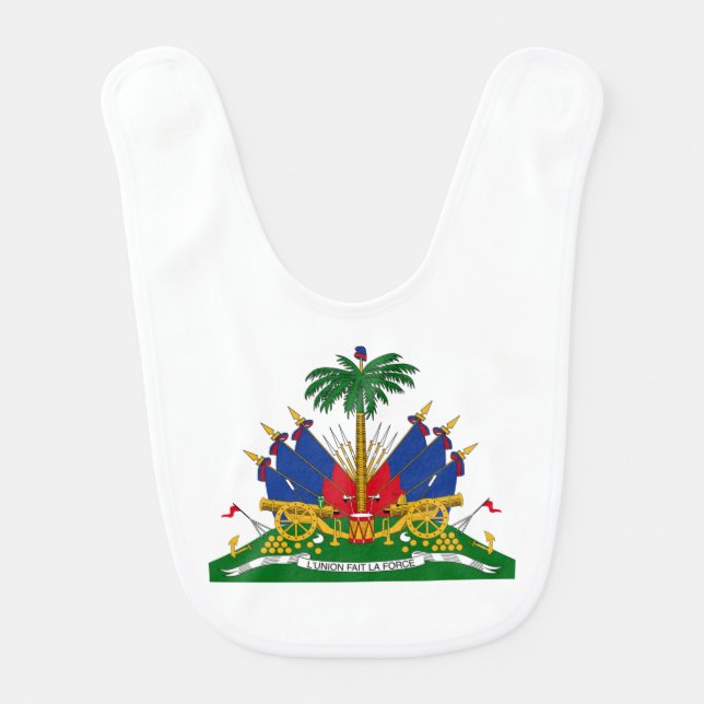 Haitian Coat of Arms (Haiti) Baby Bib (Front)