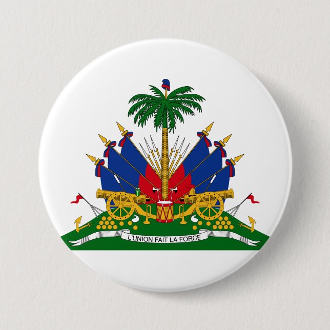 Haitian Coat of Arms (Haiti) Button (Front)