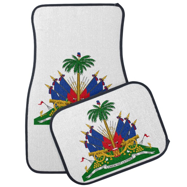 Haitian Coat of Arms (Haiti) Car Floor Mat (Set)