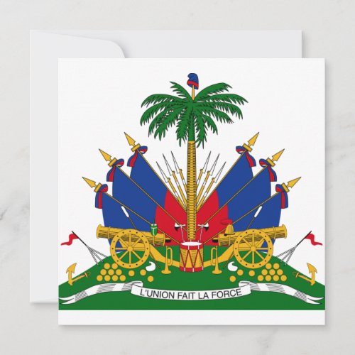 Haitian Coat of Arms Haiti Card