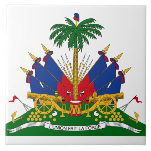 Haitian Coat of Arms Haiti Ceramic Tile