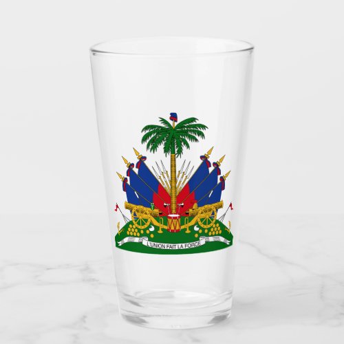 Haitian Coat of Arms Haiti Glass