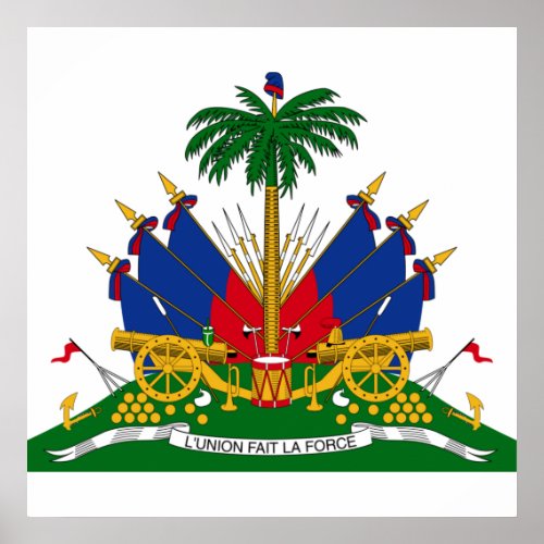 Haitian Coat of Arms Haiti Poster