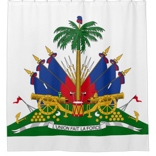 Haitian Coat of Arms Haiti Shower Curtain