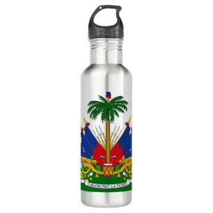 Haitian Coat of Arms (Haiti) Stainless Steel Water Bottle