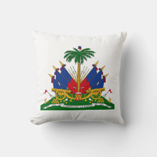 Haitian Coat of Arms (Haiti) Throw Pillow