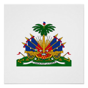 Haitian coat of arms poster