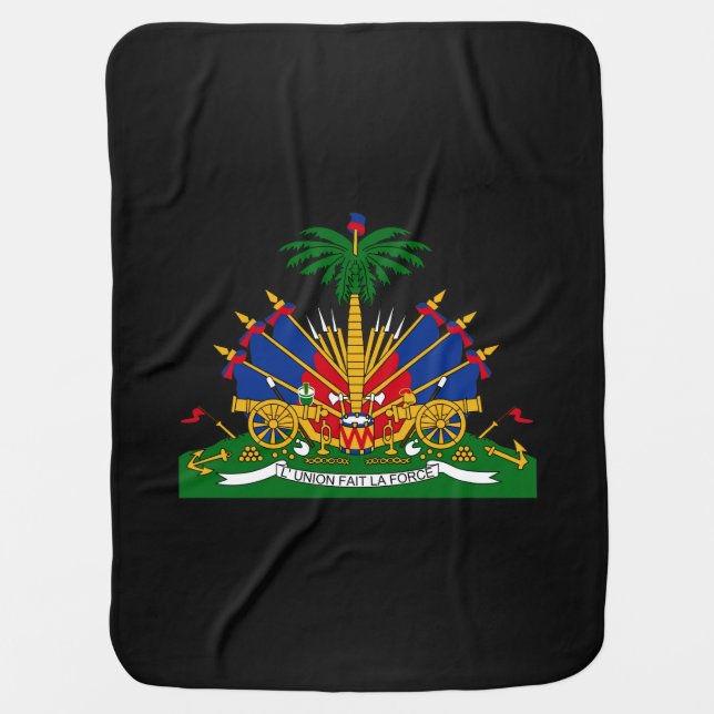 Haitian coat of arms receiving blanket (Front)