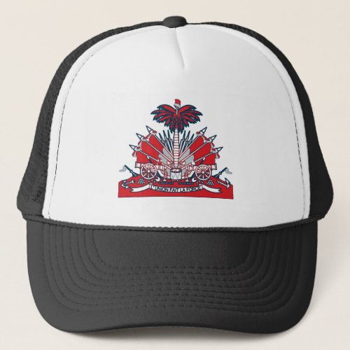 Haitian coat of arms trucker hat