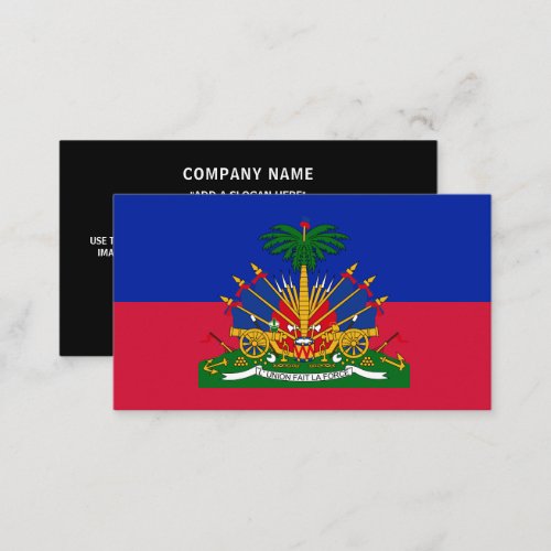 Haitian Flag  Coat of Arms Flag of Haiti Business Card