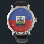Haitian Flag Custom Name Watch<br><div class="desc">Celebrate your homeland pride for the beautiful island country of Haiti with this custom name watch.</div>