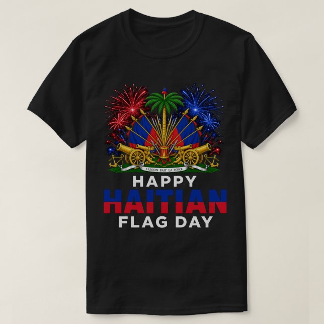Haitian Flag Day Pride – Ayiti Design T-Shirt (Design Front)
