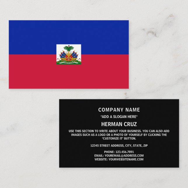 Haitian Flag, Flag of Haiti Business Card (Front/Back)