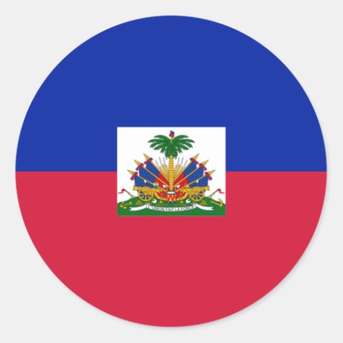 Haitian Flag Flag of Haiti Classic Round Sticker