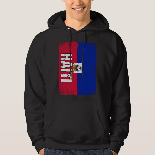 Haitian Flag Haiti  2 Hoodie (Front)