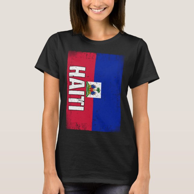 Haitian Flag Haiti  2 T-Shirt (Front)