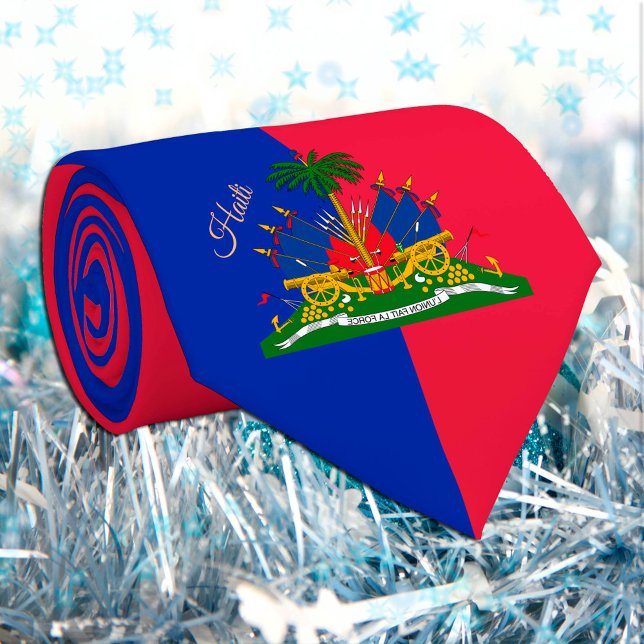 Haitian Flag & Haiti business, patriot / fashion Neck Tie (Creator Uploaded)